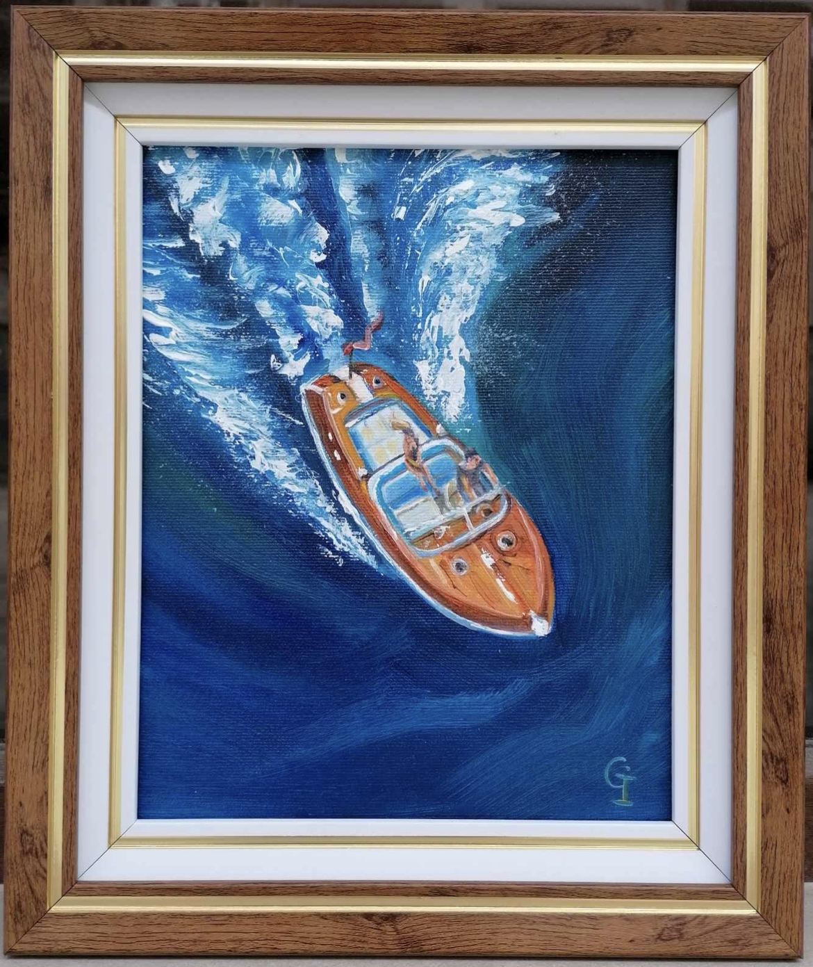 ‘Riva Lamborghini’, oil/canvas 25/20 cm