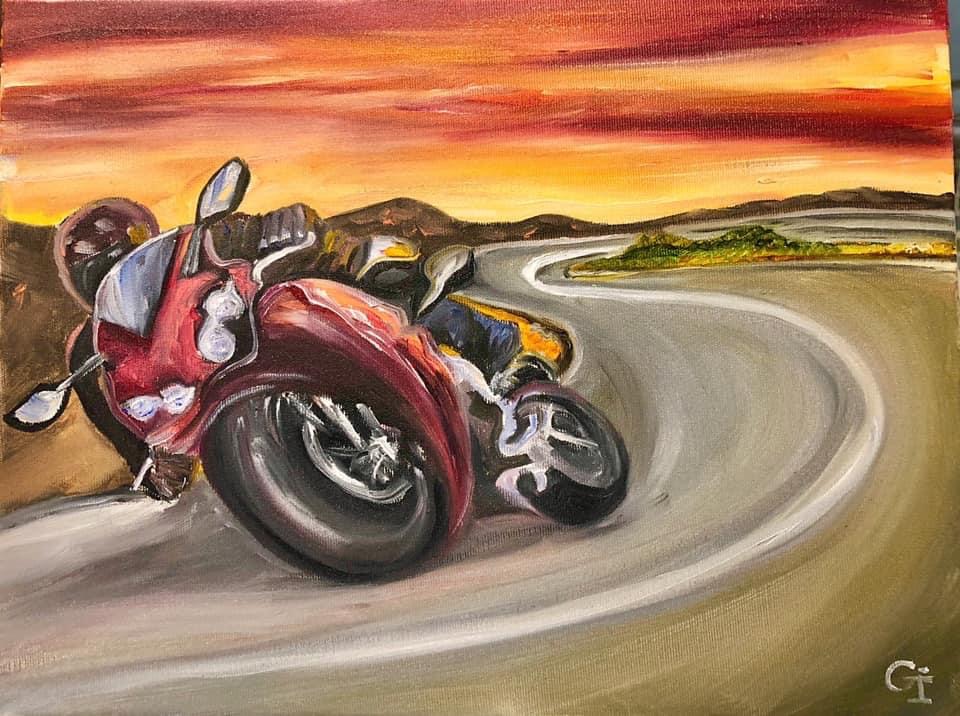 ‘Road’, oil/canvas 40/30 cm