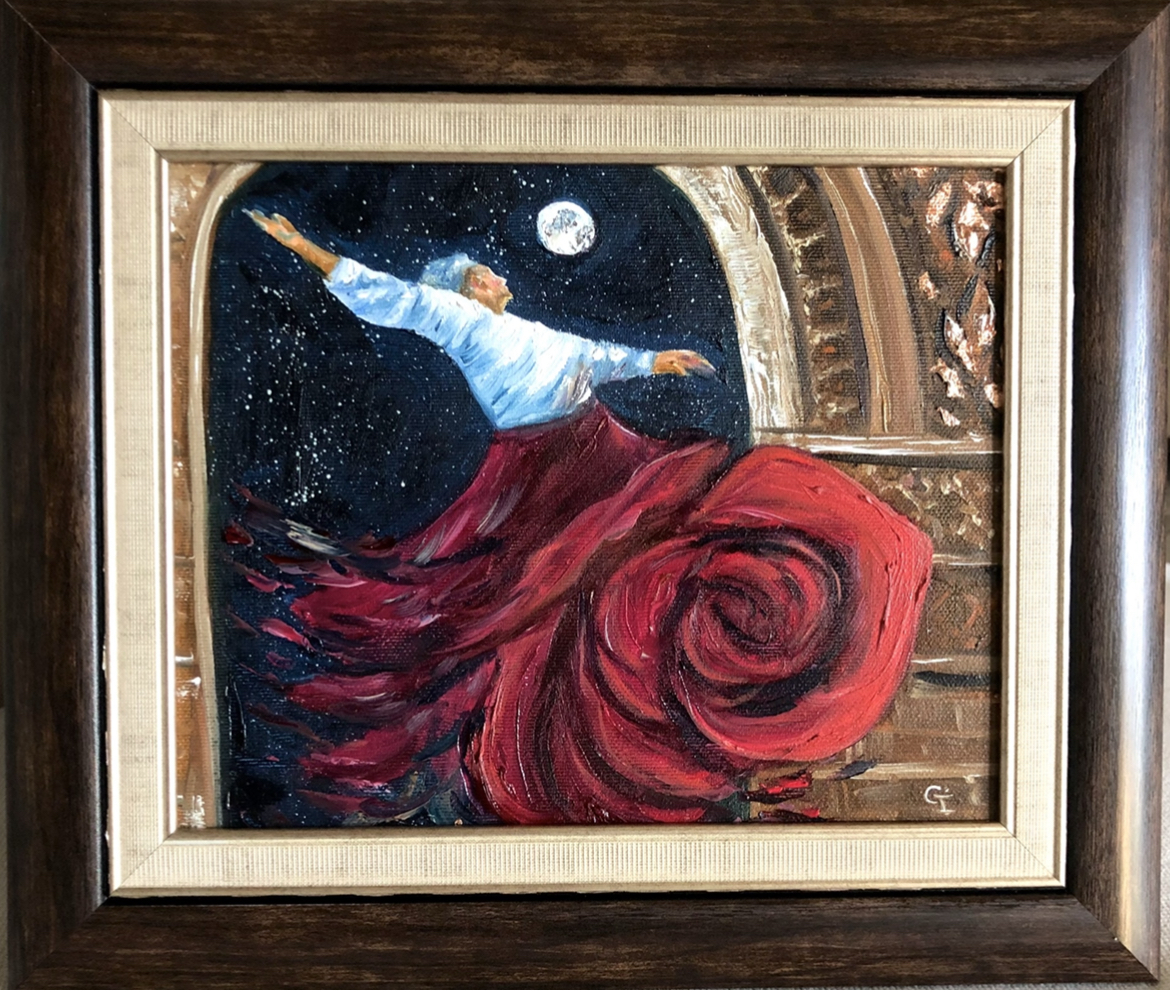 ‘Dervish’, oil/canvas 25/20 cm