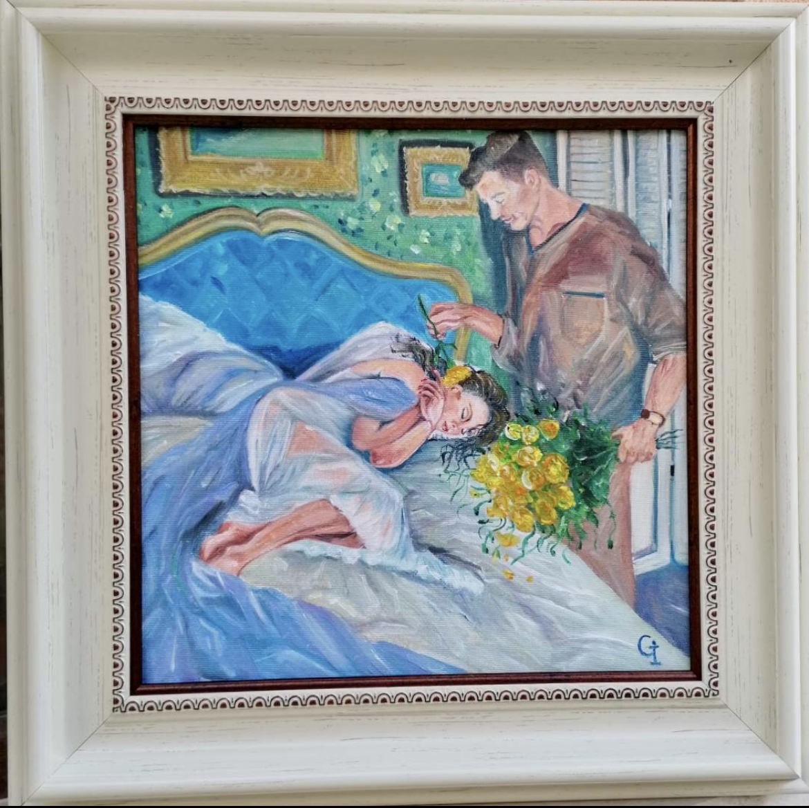 ‘Lovely morning’, oil/canvas 30/30 cm