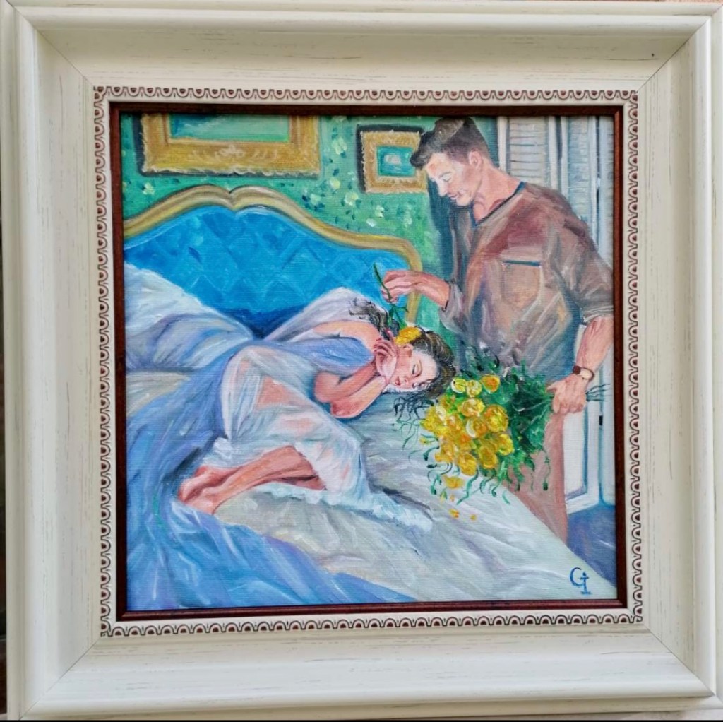 ‘Lovely morning’, oil/canvas 30/30 cm