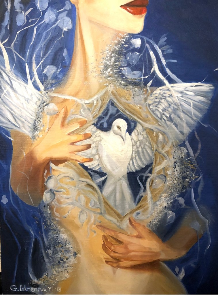 ‘Naked soul’, oil/canvas 60/45 cm