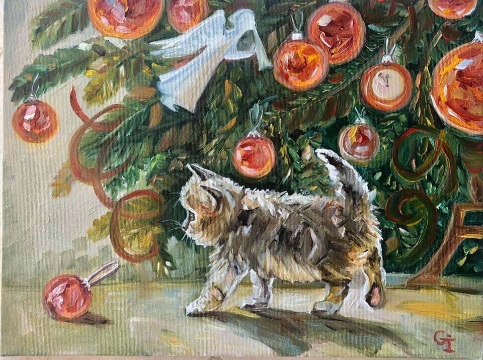 ‘Christmas mood’, oil/canvas 40/30 cm