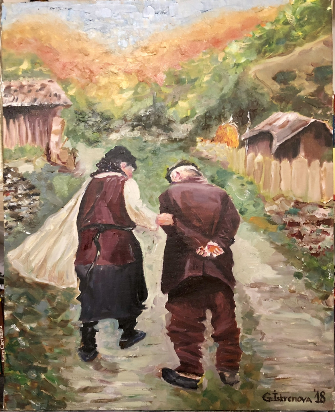 ‘Grandparents’, oil/canvas 50/40 cm