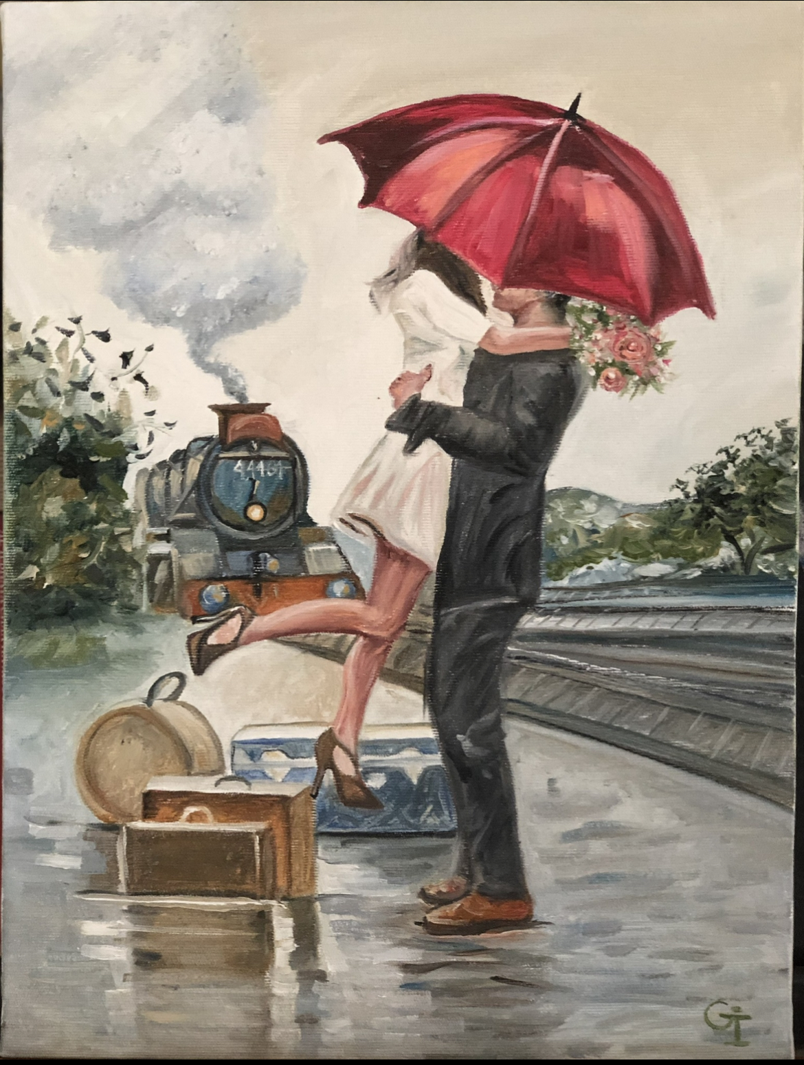 ‘Togerher’, oil/canvas 40/30 cm